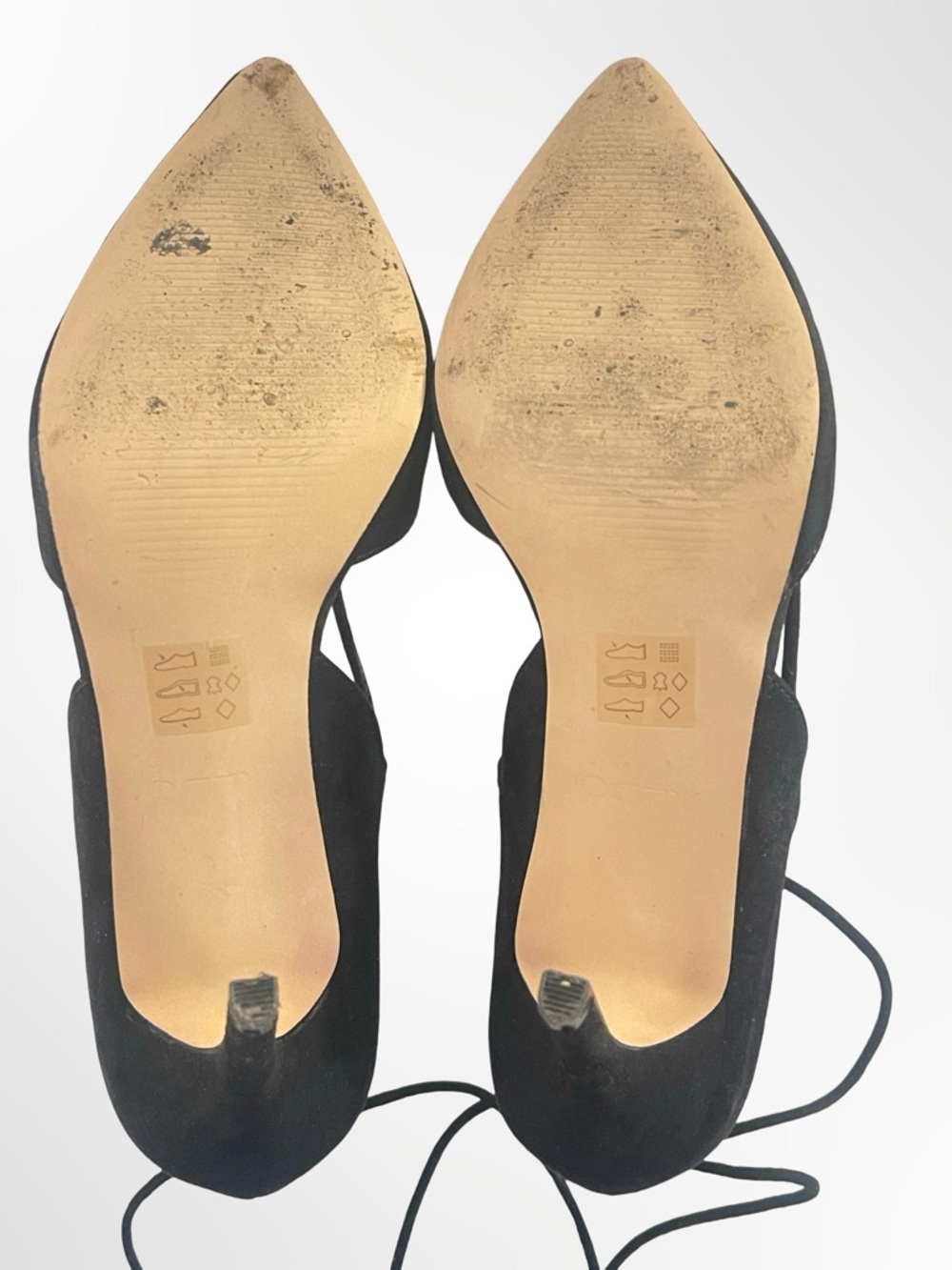 ALDO Black Pointed-Toe Lace-Up Heels in size 8 - Picture 6 of 8